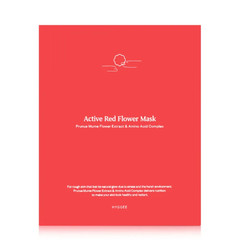 Active Red Flower Mask
