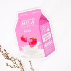 Milk One-Pack Facemask #Strawberry Milk