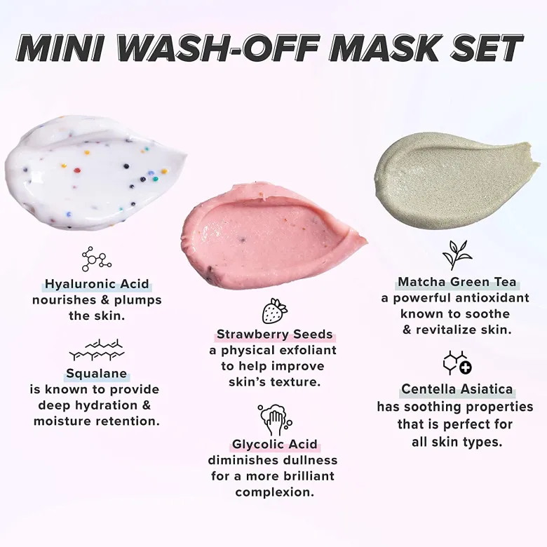 Mini Scoops Ice Cream Flavored Wash-Off Masks