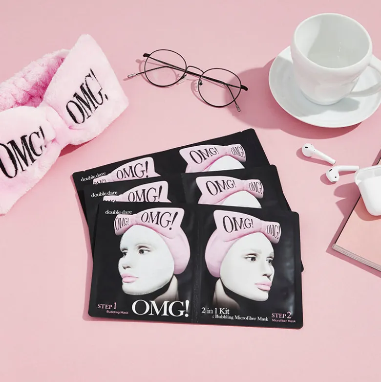 OMG! 2 in 1 KIT Detox Bubbling Microfiber Mask