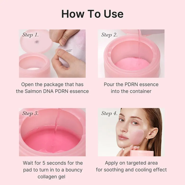 PDRN Pink Collagen Toning Gel Toner Pad