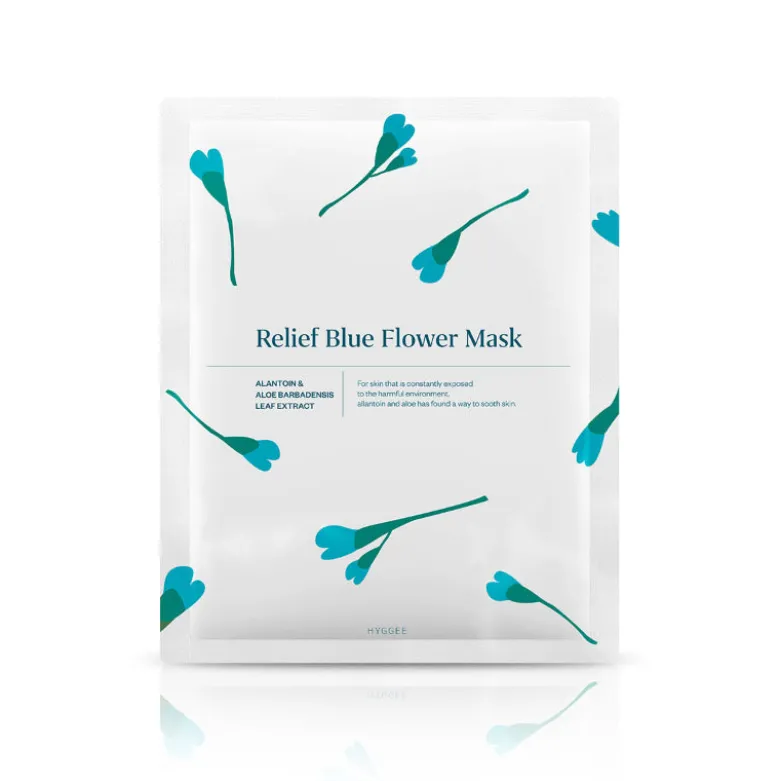 Relief Blue Flower Mask