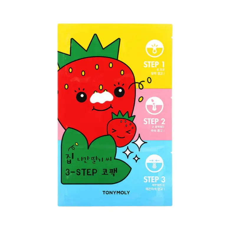 Runaway Strawberry 3-step Nose pack